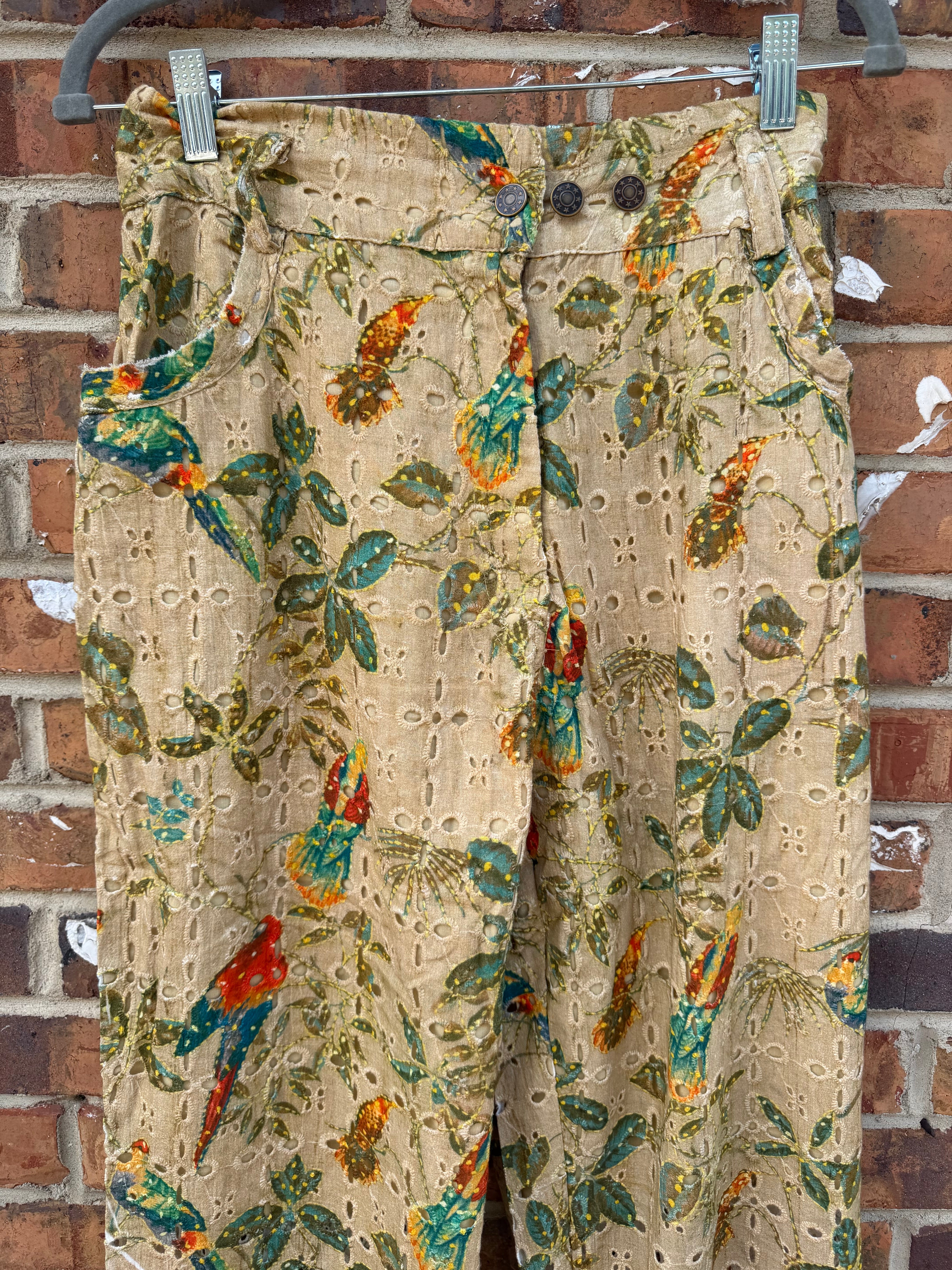 Floral Greens Parrot Part Pant
