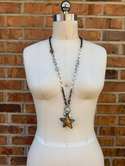 Bumbebee Jaspar Star Necklace