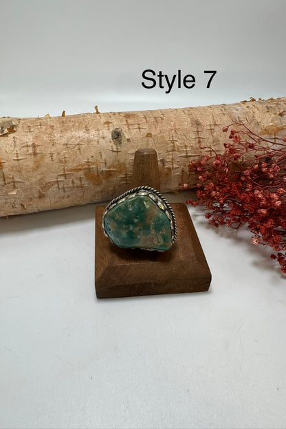 Lil Turquoise Chunk Stone Ring