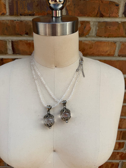 Sale - Crystal w/ Tibetan Silver Pendant