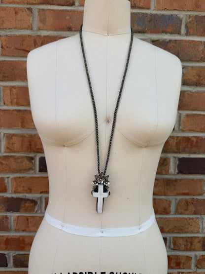 Cross w/ Flowers Necklace