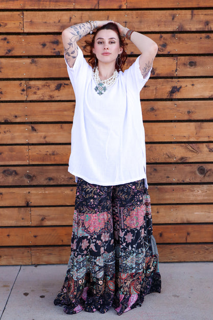 Jasmine High-Low Tunic Top in Mesh Linen