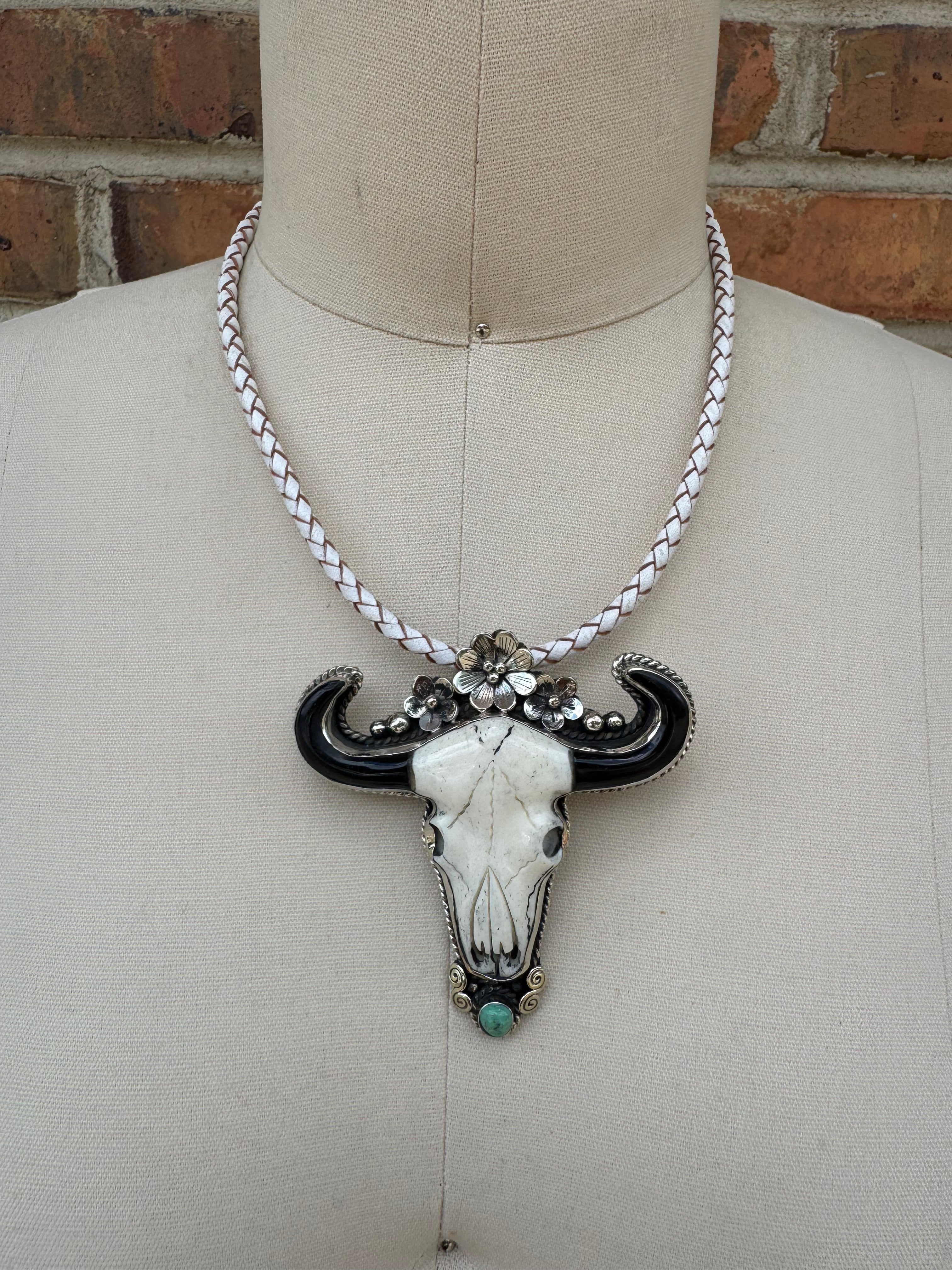 Animal Skull Shortie on Leather