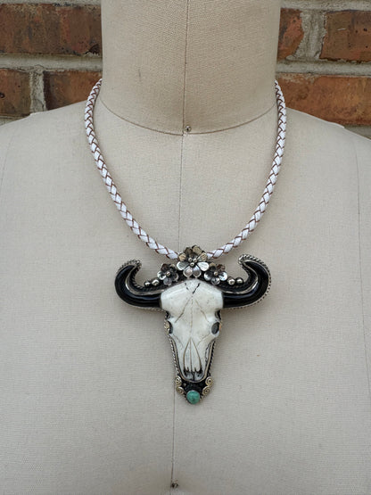 Animal Skull Shortie on Leather
