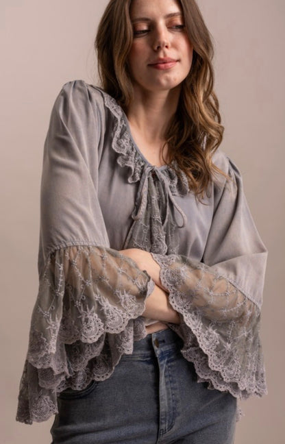 Sweet Serenity Front Tie Top
