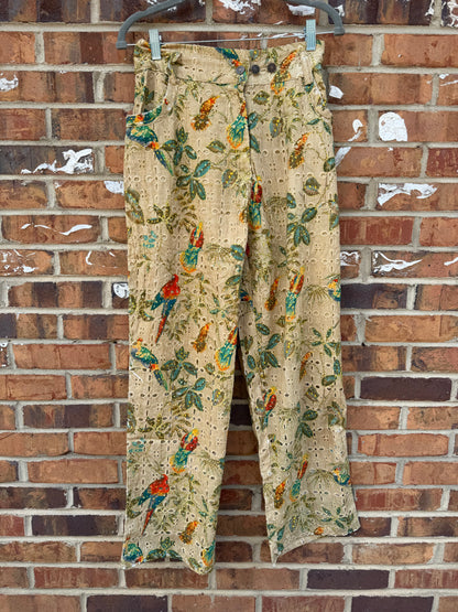 Floral Greens Parrot Part Pant