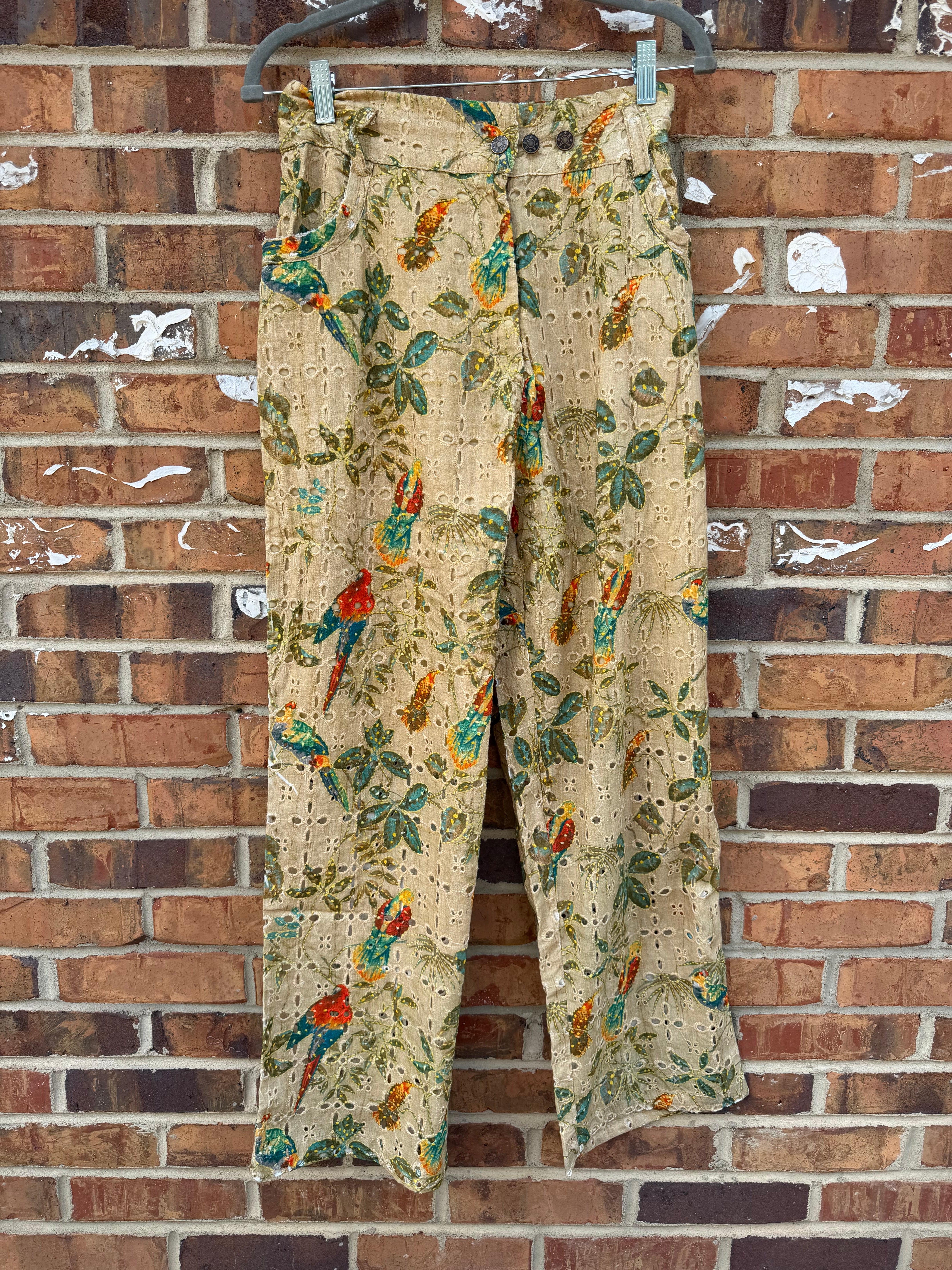Floral Greens Parrot Part Pant