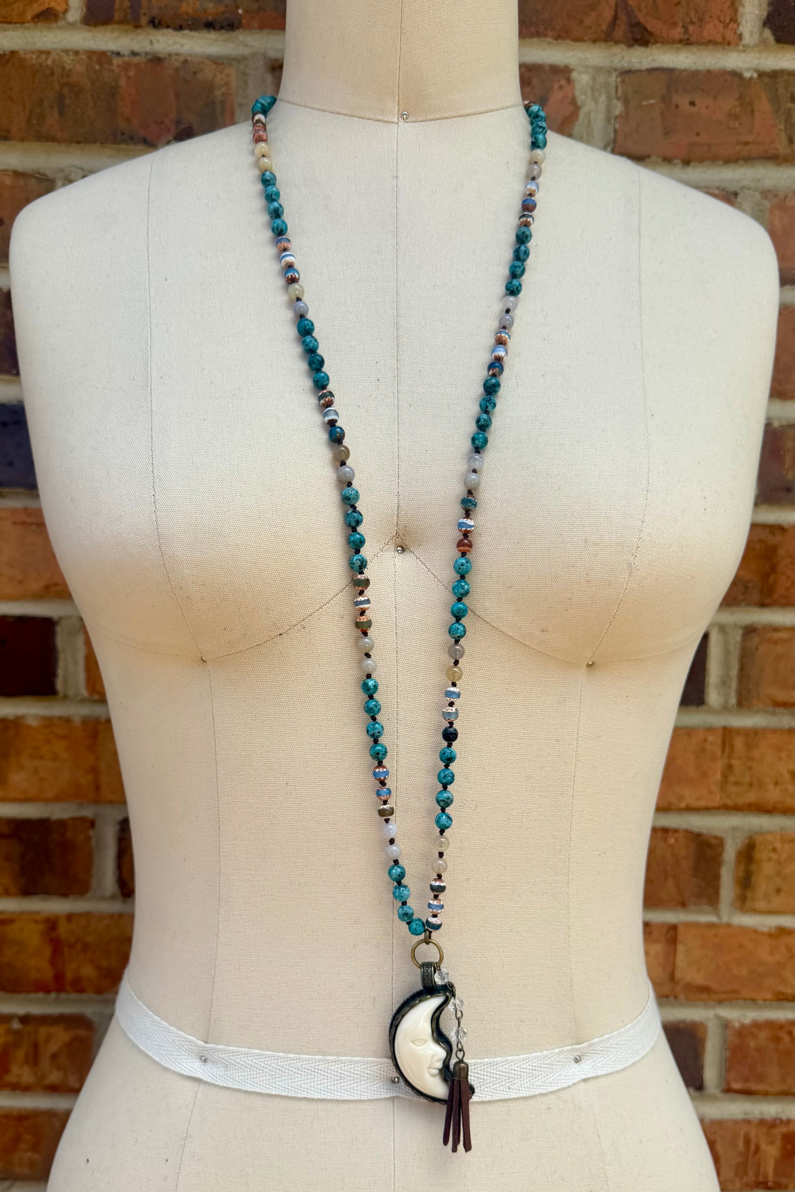 Moon or Star Beaded Necklace
