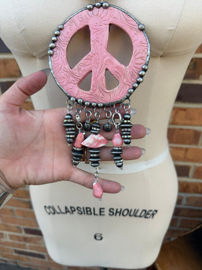 BIG Pink Peace Necklace