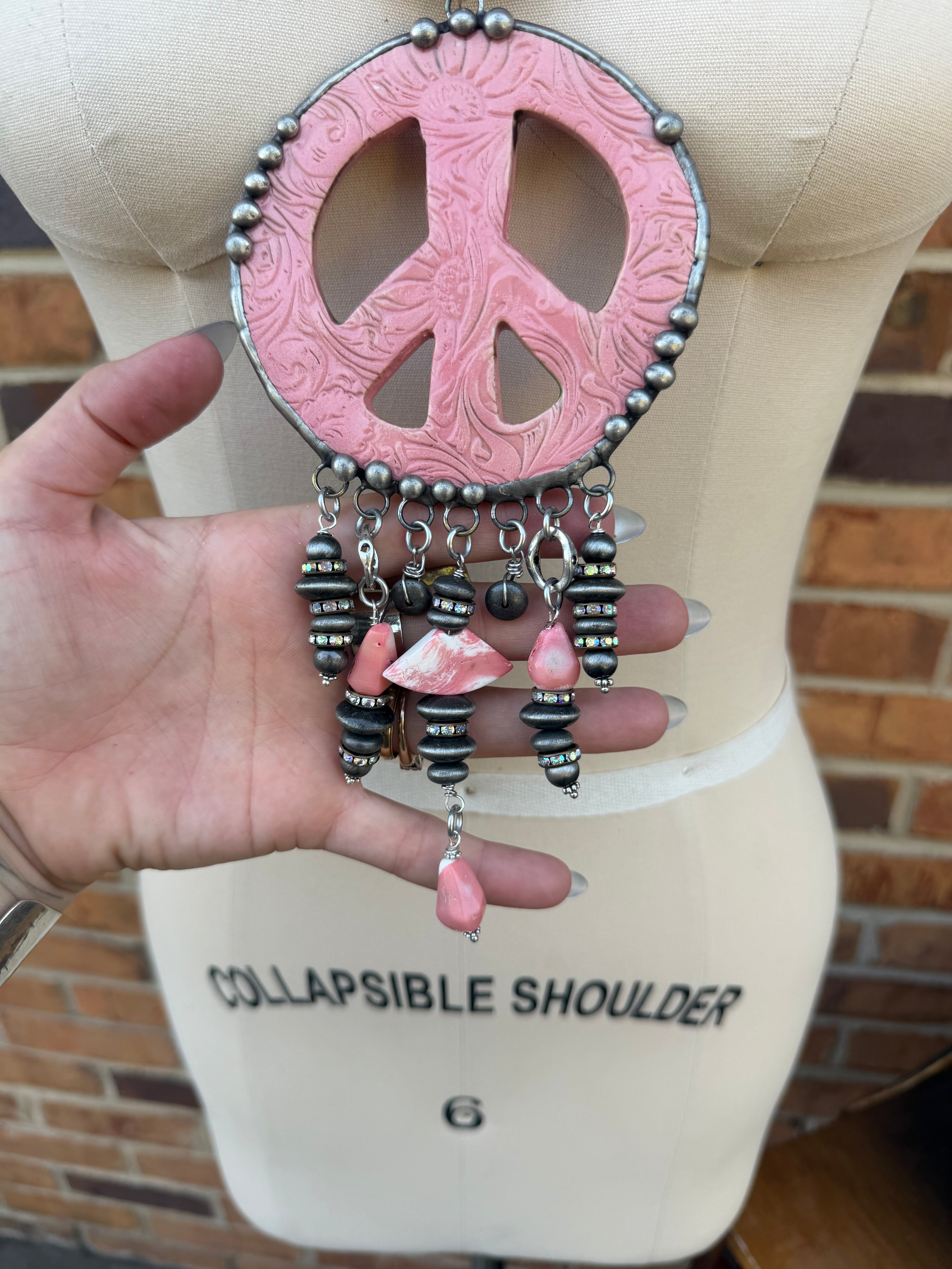 BIG Pink Peace Necklace