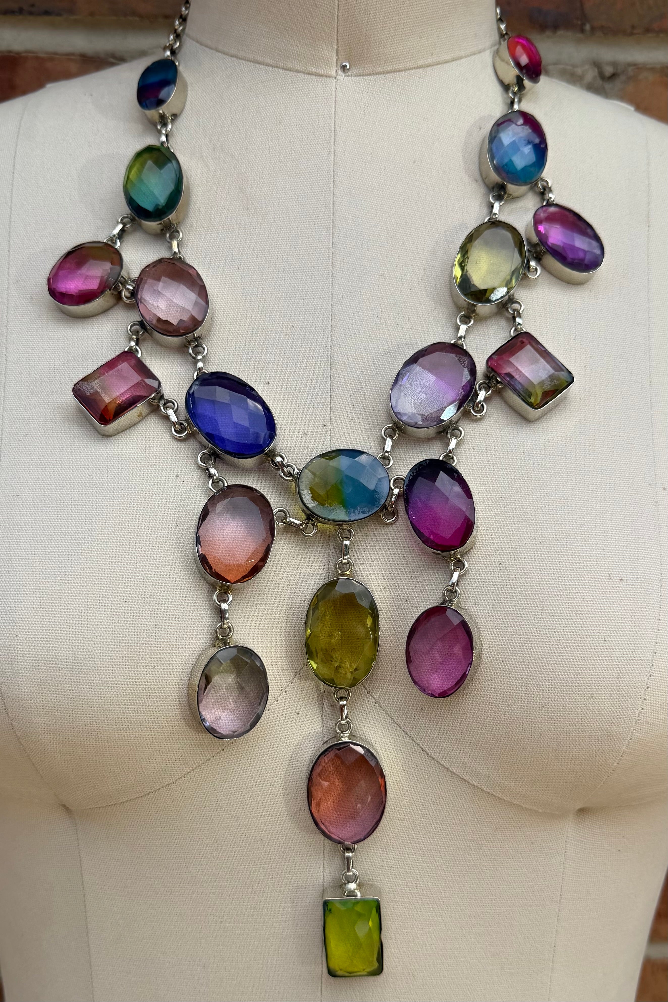 Colors of the Rainbow Statement Necklace
