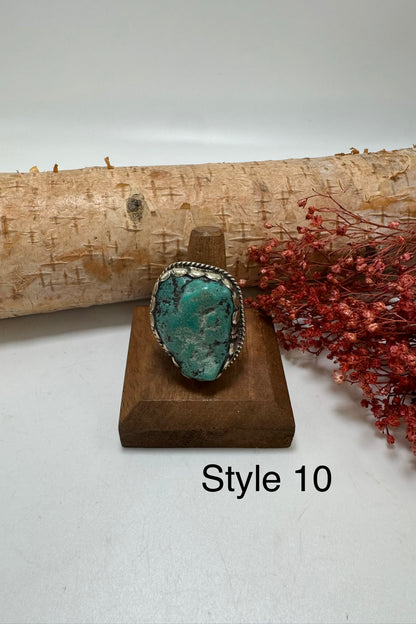 Lil Turquoise Chunk Stone Ring
