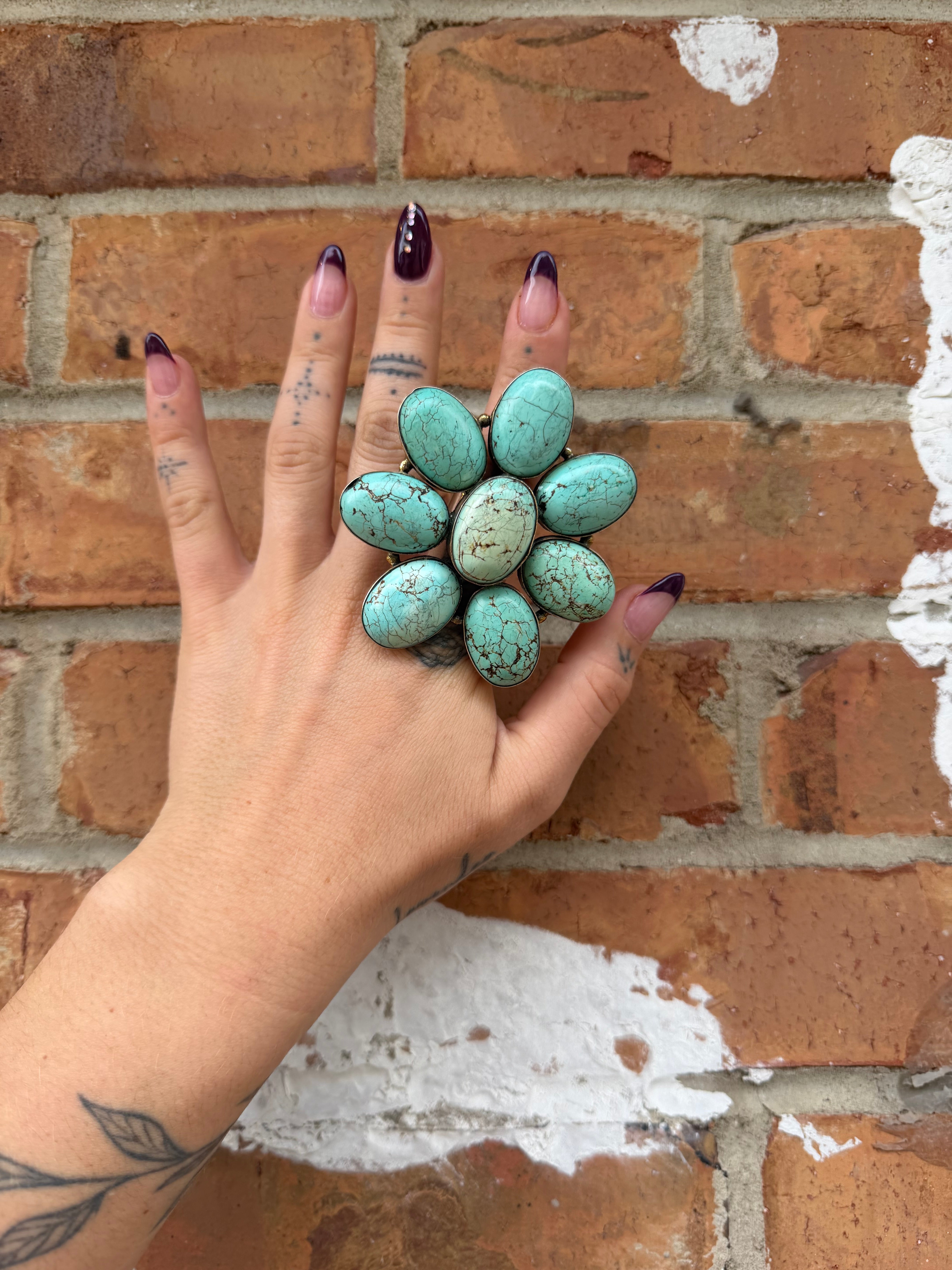 Sale Ring - Flower Howlite