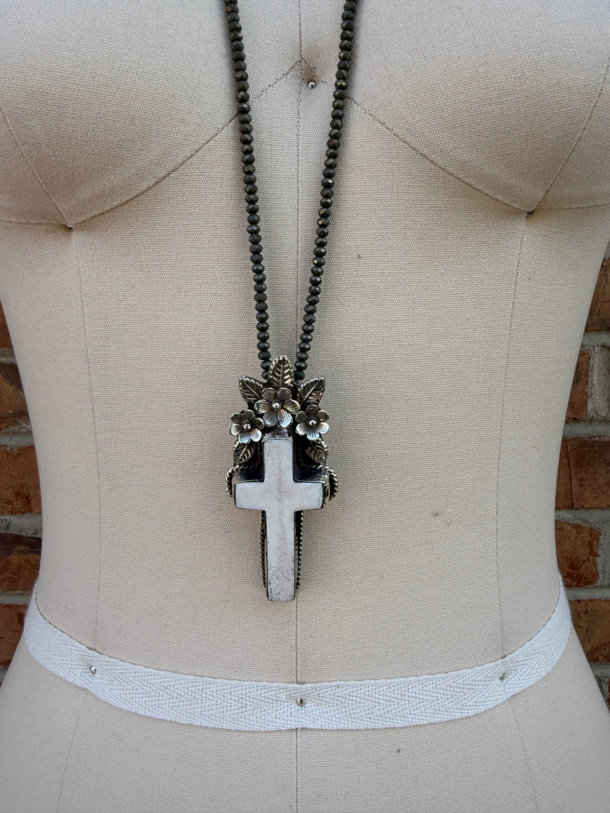Cross w/ Flowers Necklace
