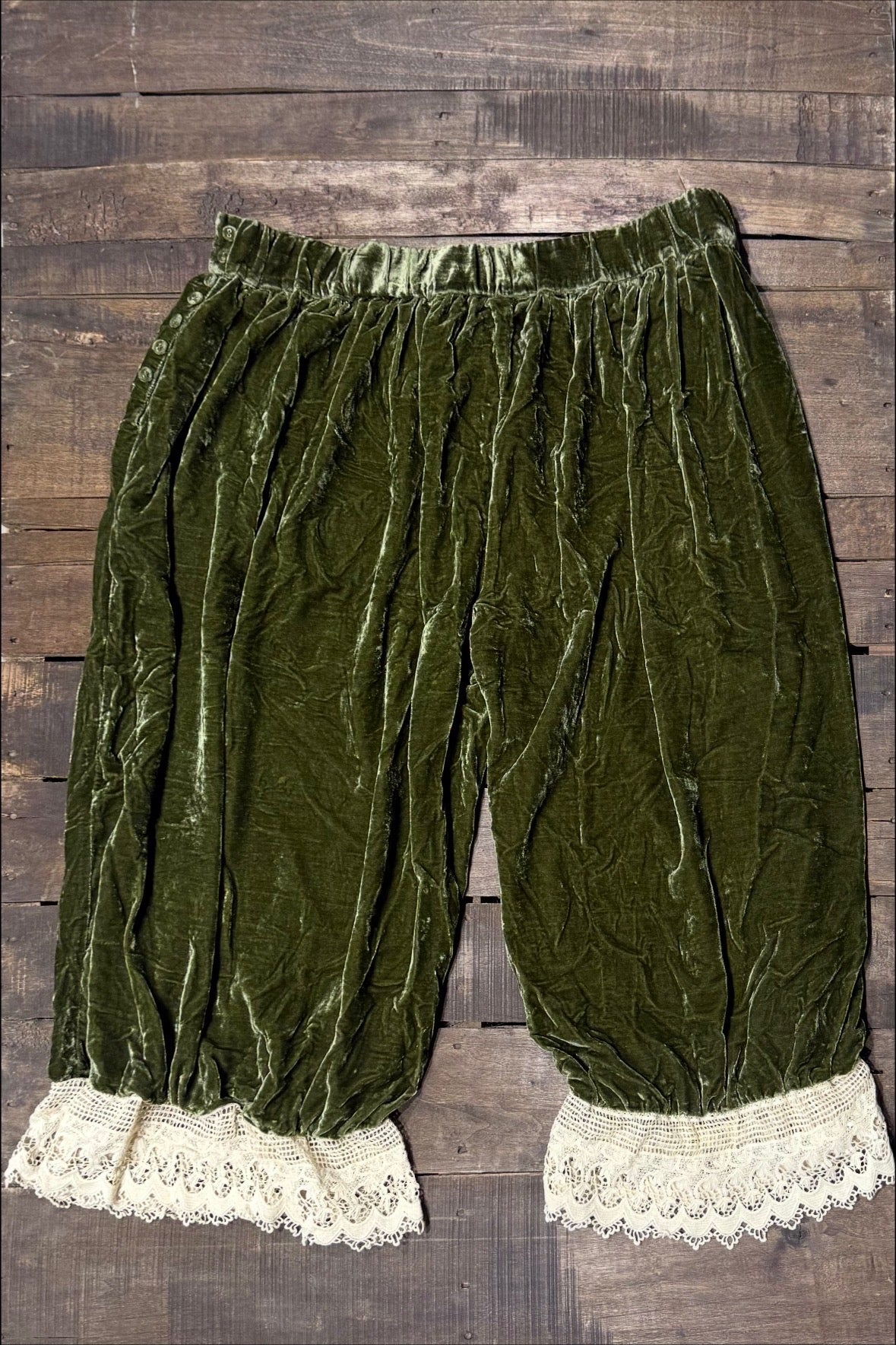 Vintage Romance Bloomers in Olive