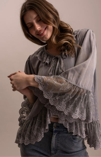 Sweet Serenity Front Tie Top