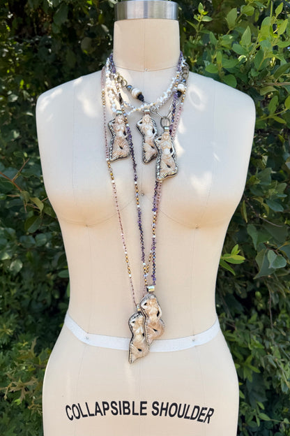 Sea Maiden Mermaid Long Drop Necklace