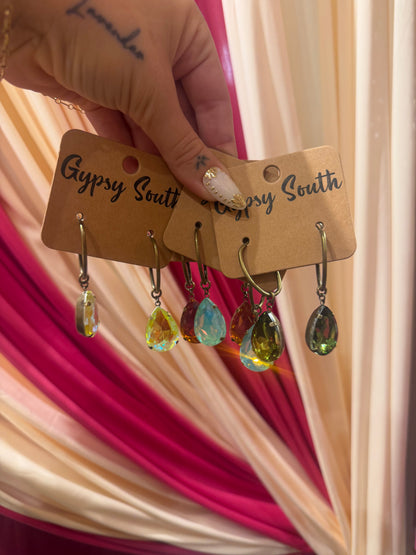 Crystal Drop Earrings - 3
