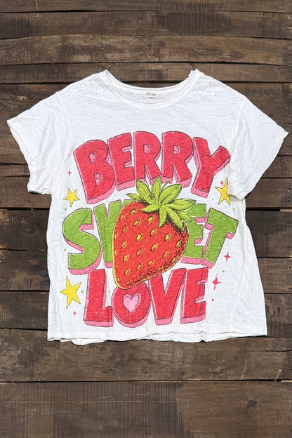 Worn and Weathered Tee - Berry Sweet
