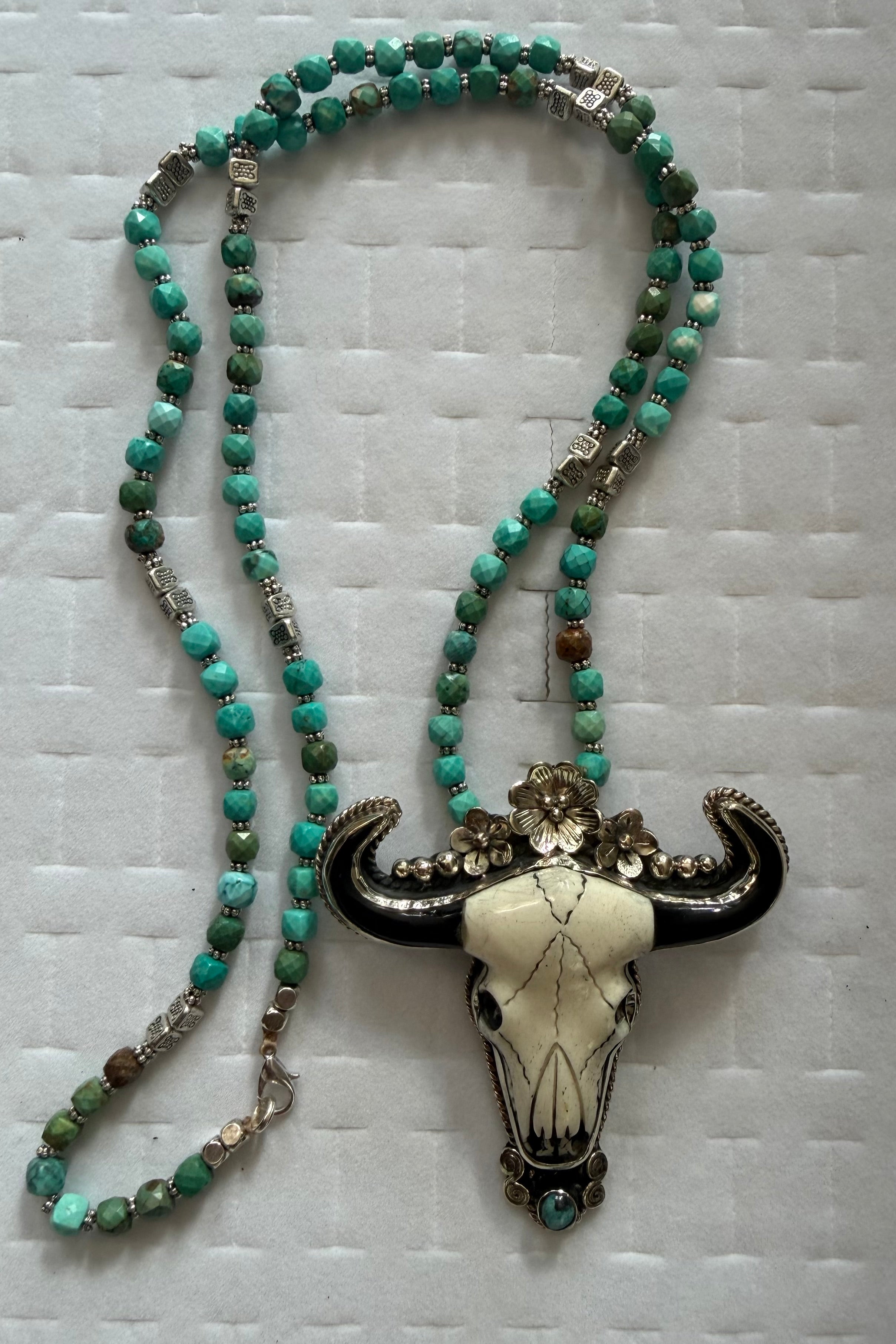 By the Horns Bull Face Necklace