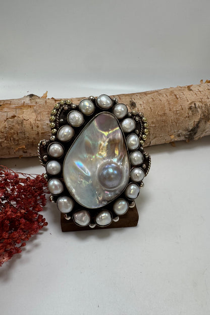 Mother of Pearl Oyster Ring