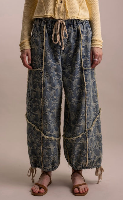 Butterfly Fly Away Denim Ballon Pant