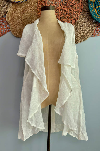 Sale Everyday Casual Linen Vest