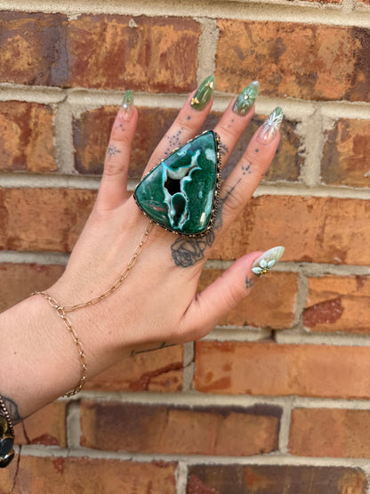 Green Envy Cutout Ring