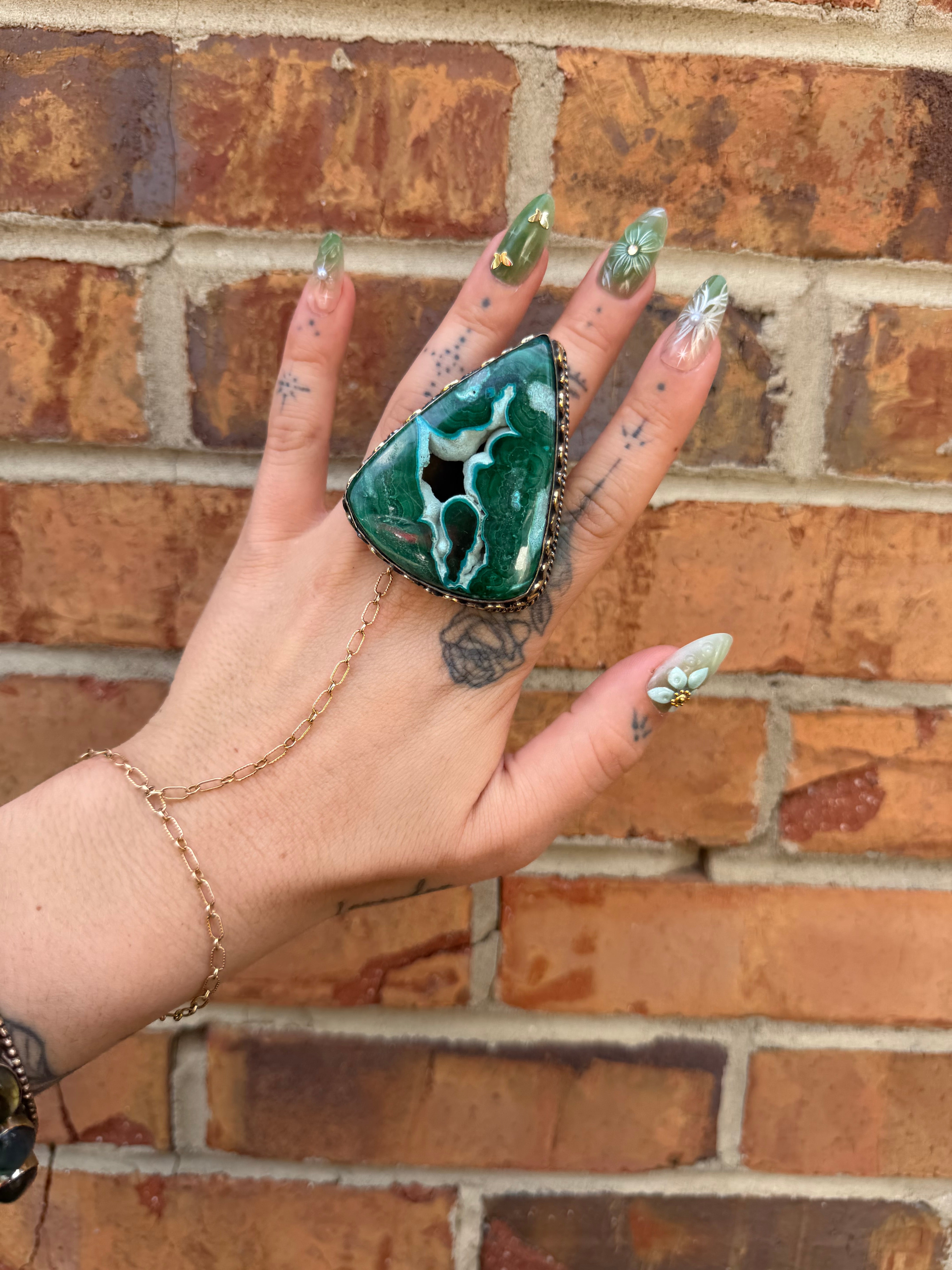 Green Envy Cutout Ring