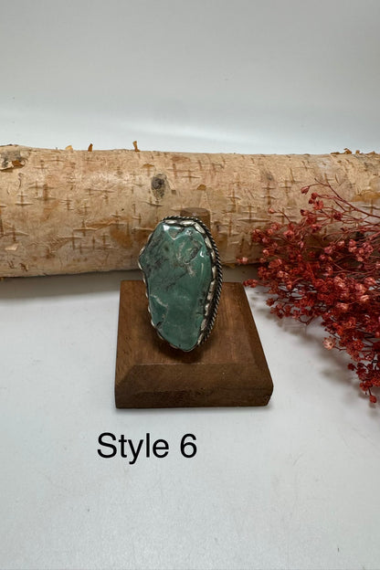 Lil Turquoise Chunk Stone Ring