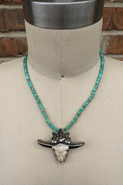 Skull & Flower Necklace 2