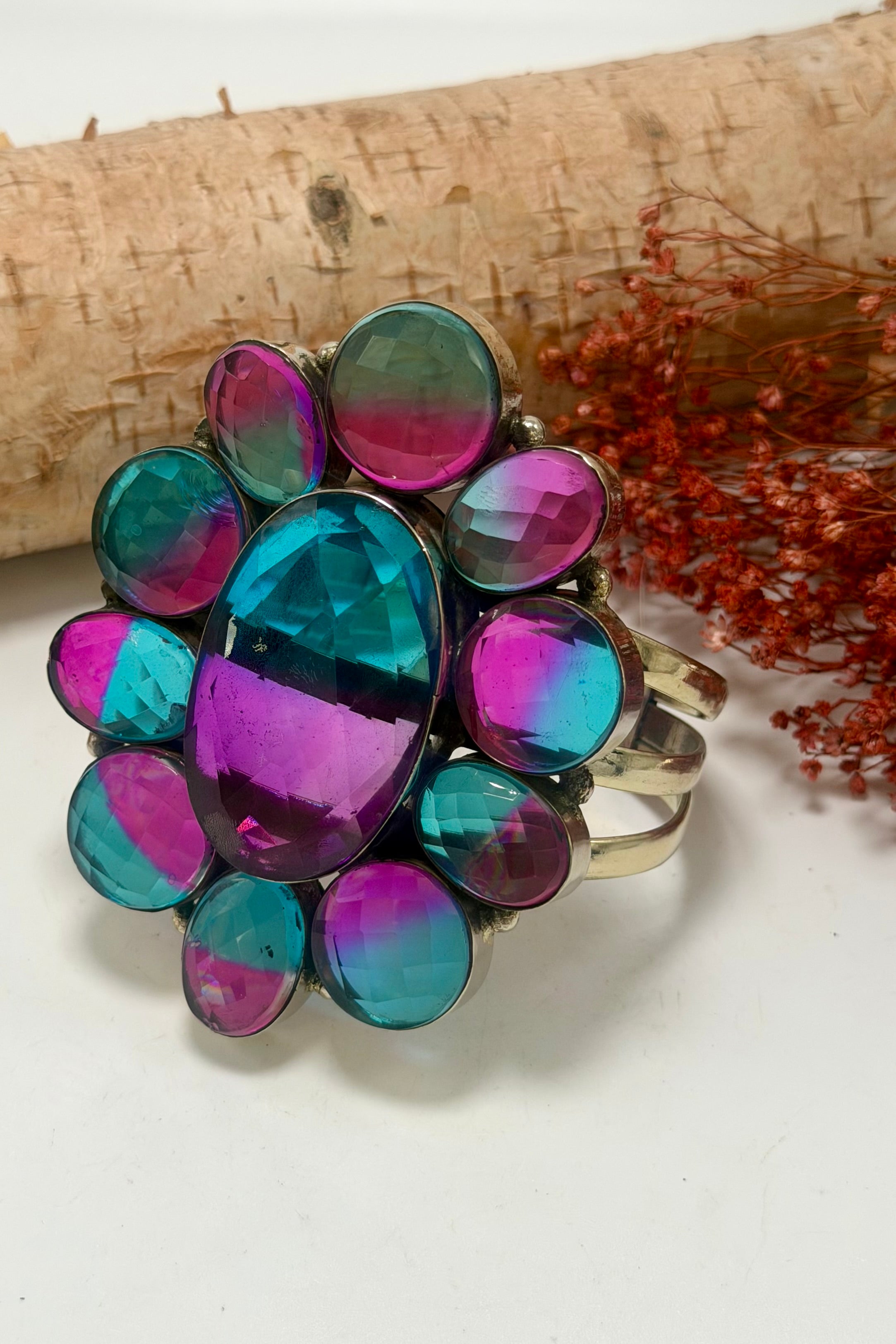 Flower Power 3 Line Cuff Style 1