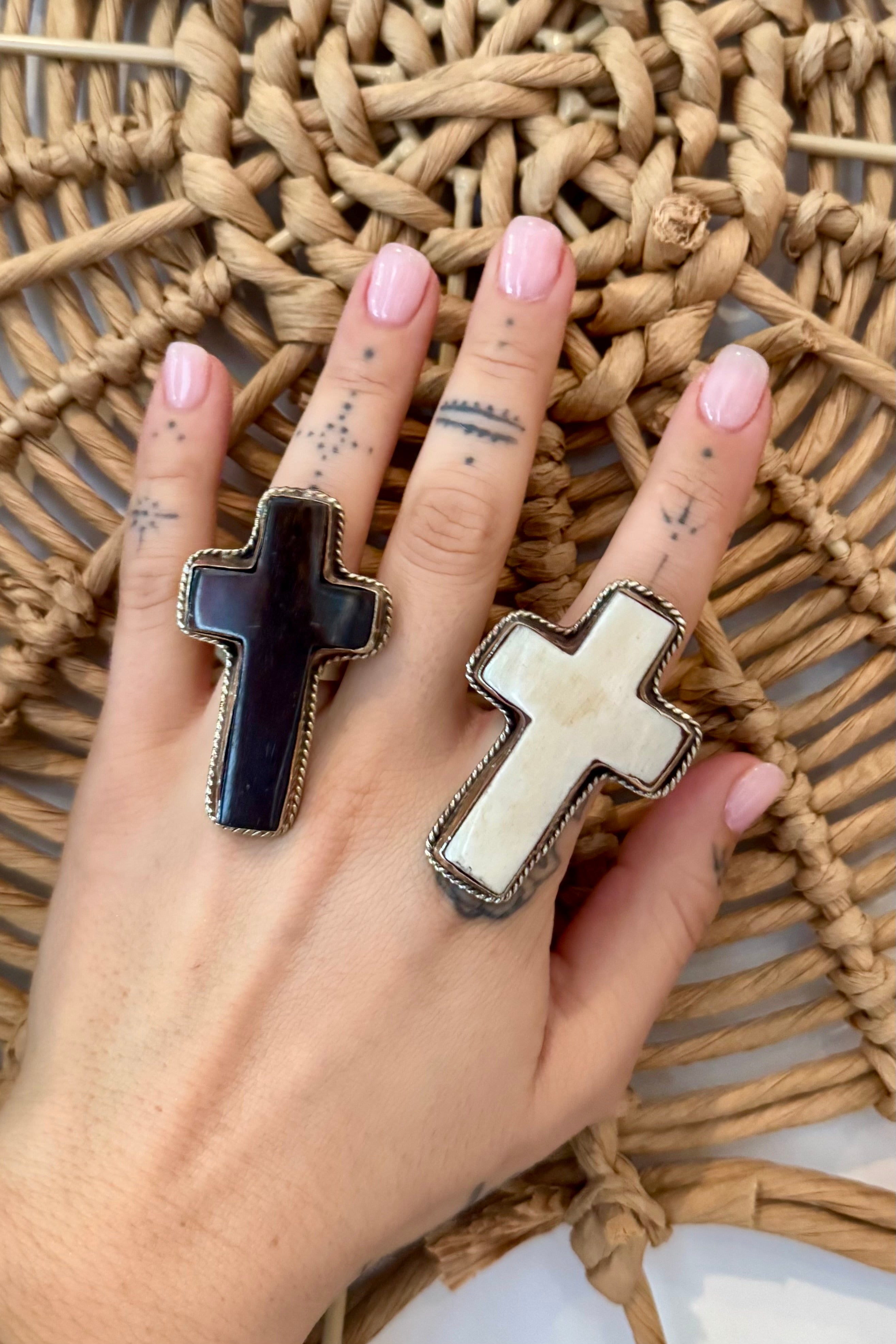 Cross Carved Ring