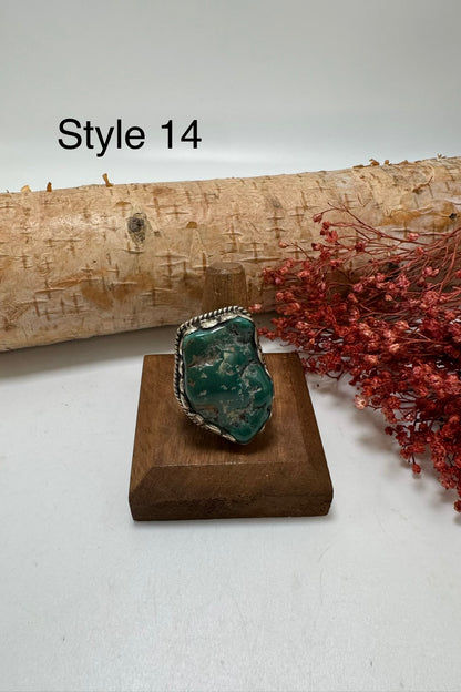 Lil Turquoise Chunk Stone Ring