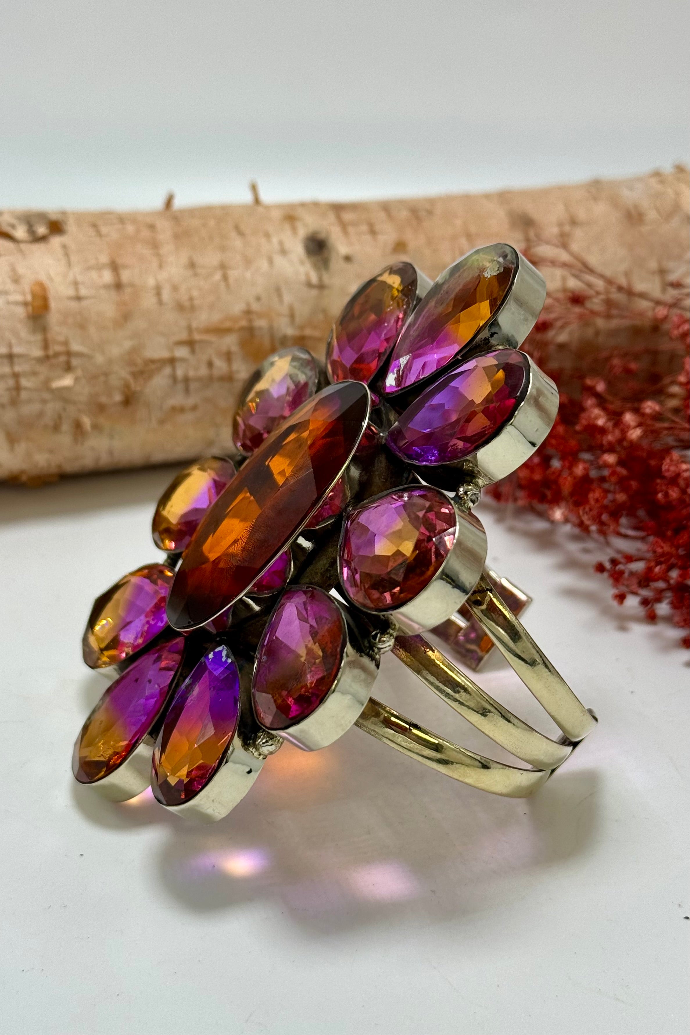 Flower Power 3 Line Cuff Style 2