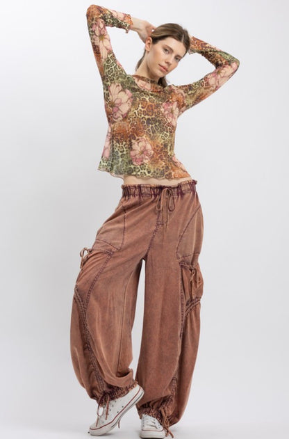 Floral Drama Mesh Top