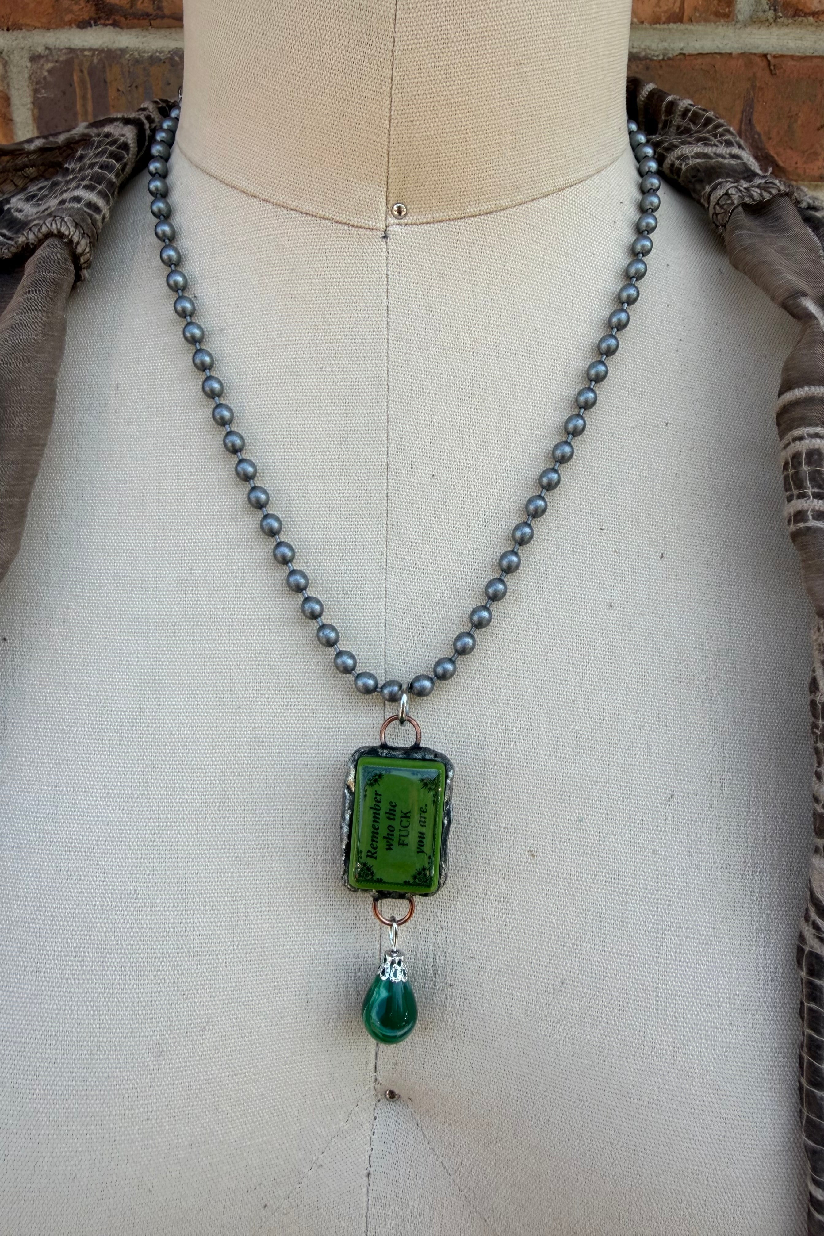 Sassy Mahjong Tile Necklace Style 7