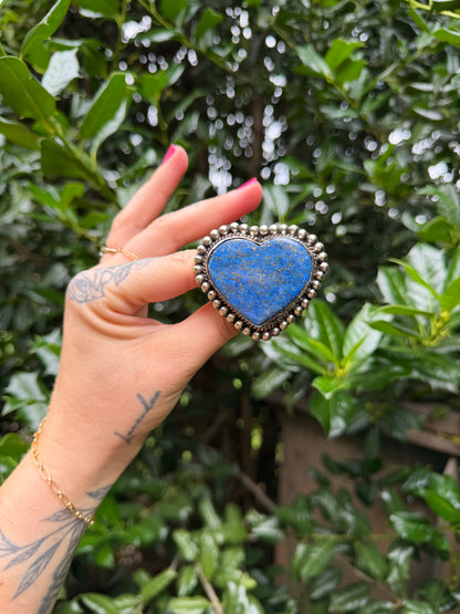 Hearts of Blue Lapis Ring