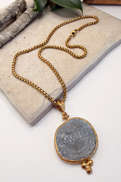 Brass Medallion Necklace