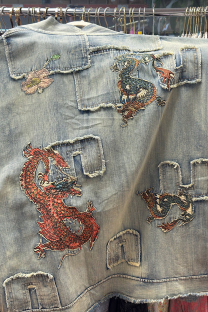 PREORDER - Breathing Fire Dragon Oversized Cardigan
