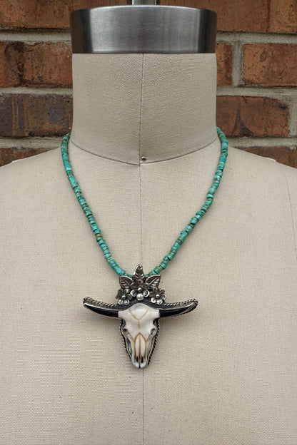 Skull & Flower Necklace 2