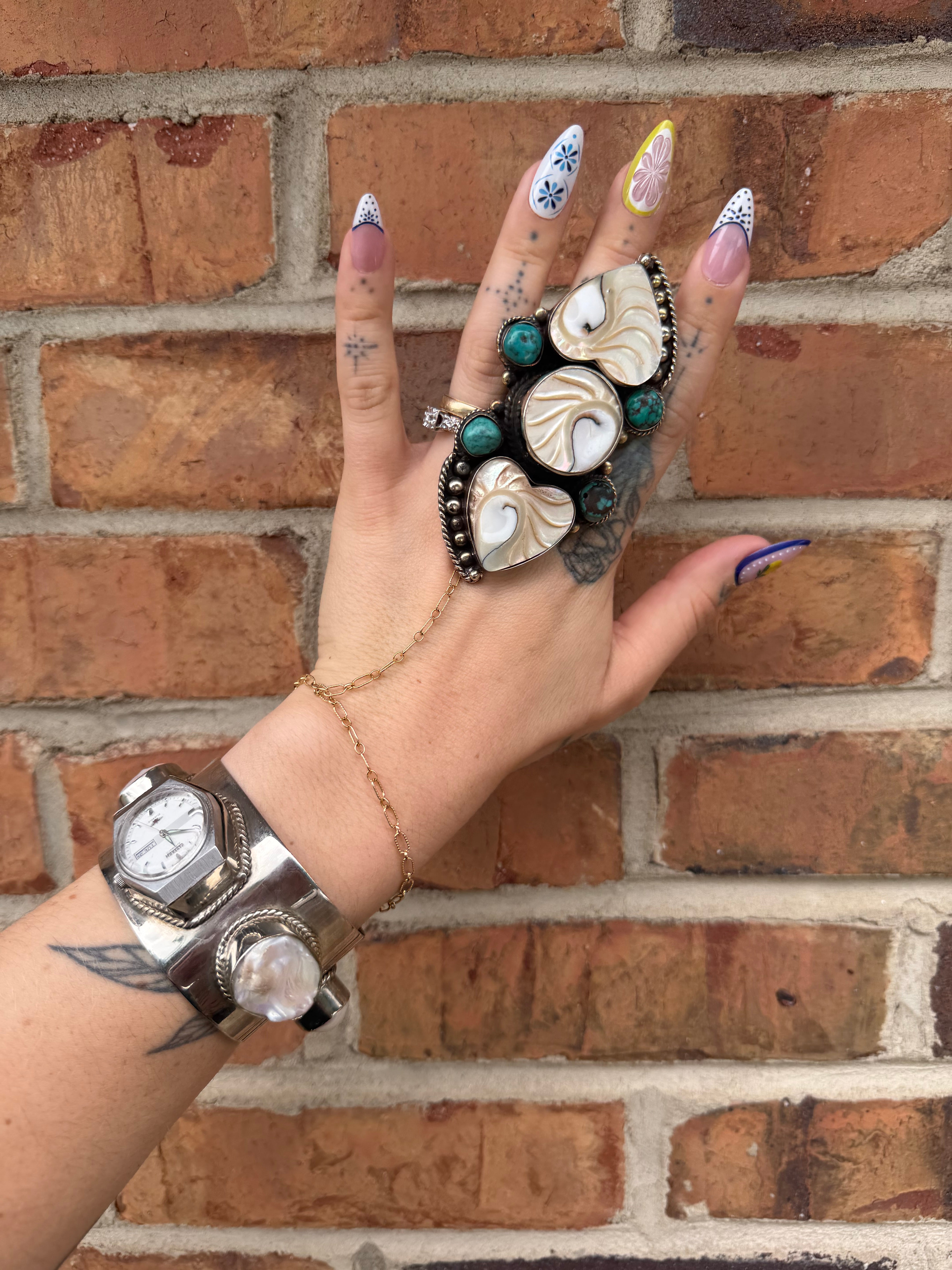 Heart Stack Statement Ring