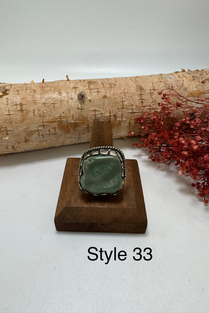 Lil Turquoise Chunk Stone Ring