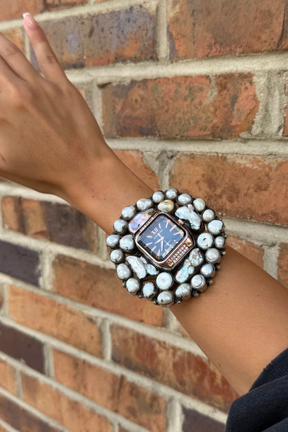 QUARTZ Watch Cuff/Pearls