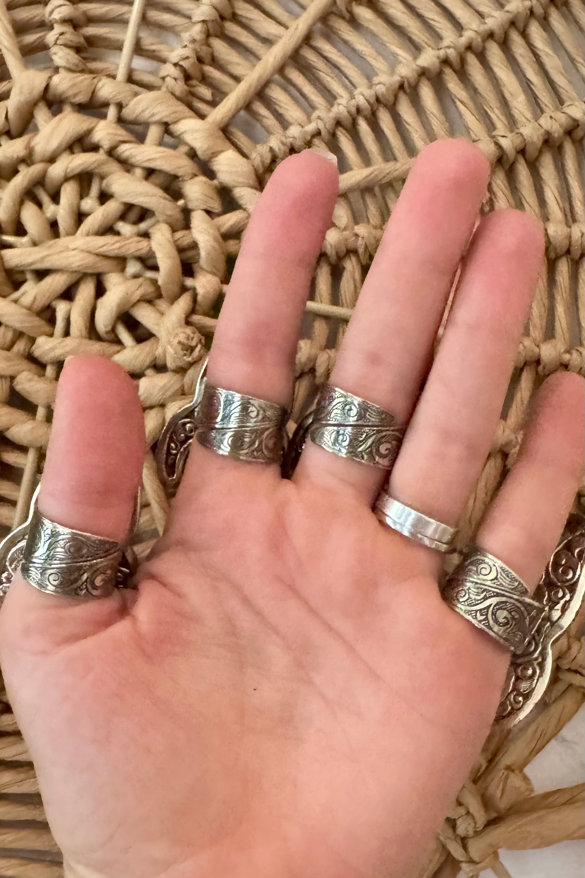 Skull Face Carved Ring