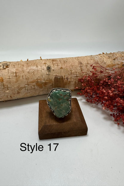 Lil Turquoise Chunk Stone Ring