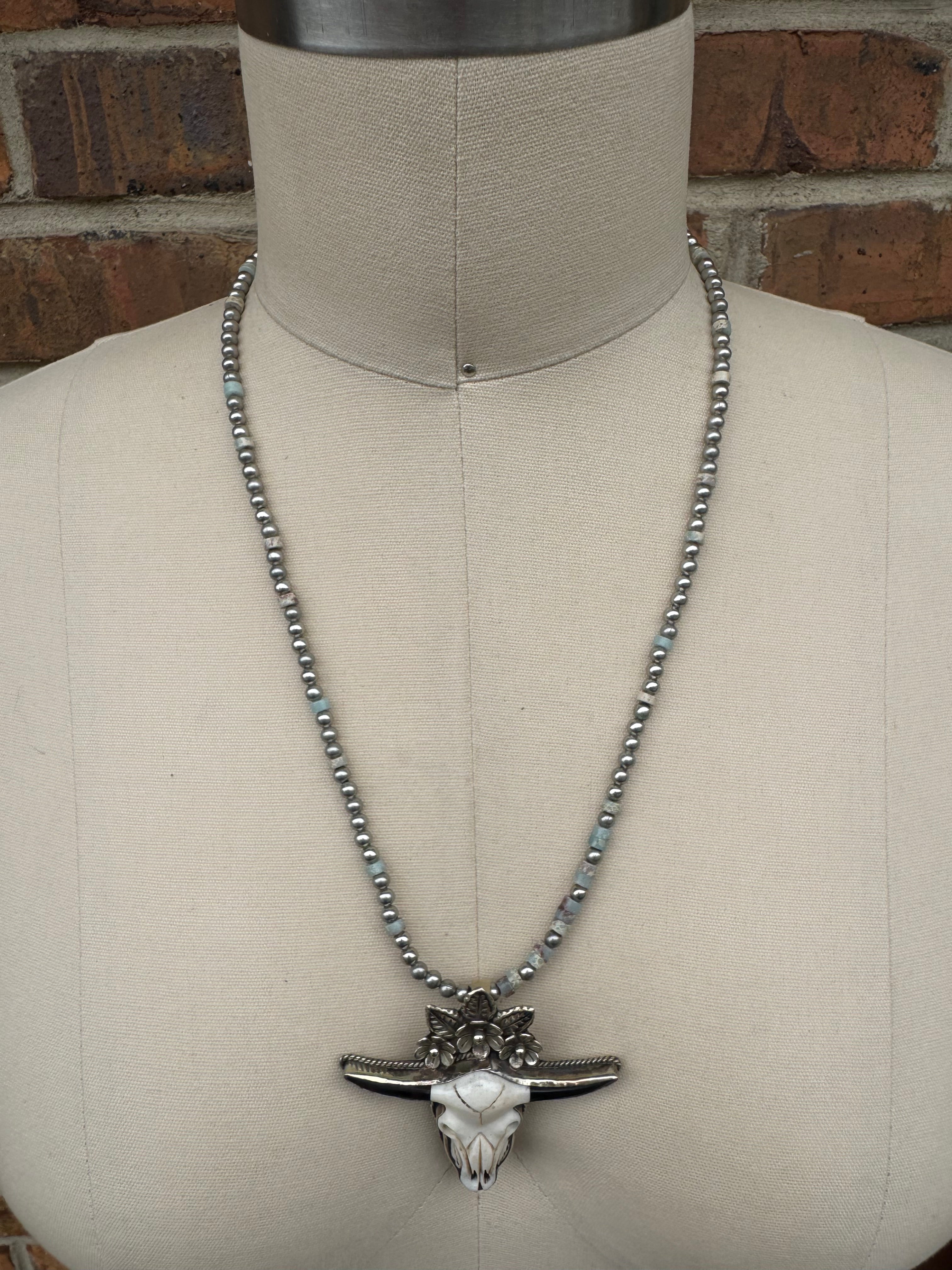 Skull & Flower Necklace 1