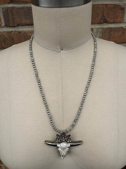 Skull & Flower Necklace 1