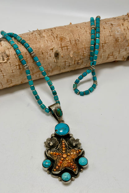 Fancy Starfish Necklace