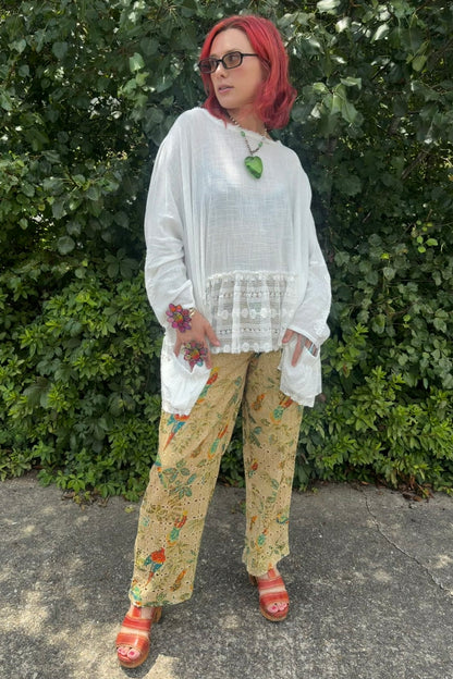 Meadow Wind Top- Parchment